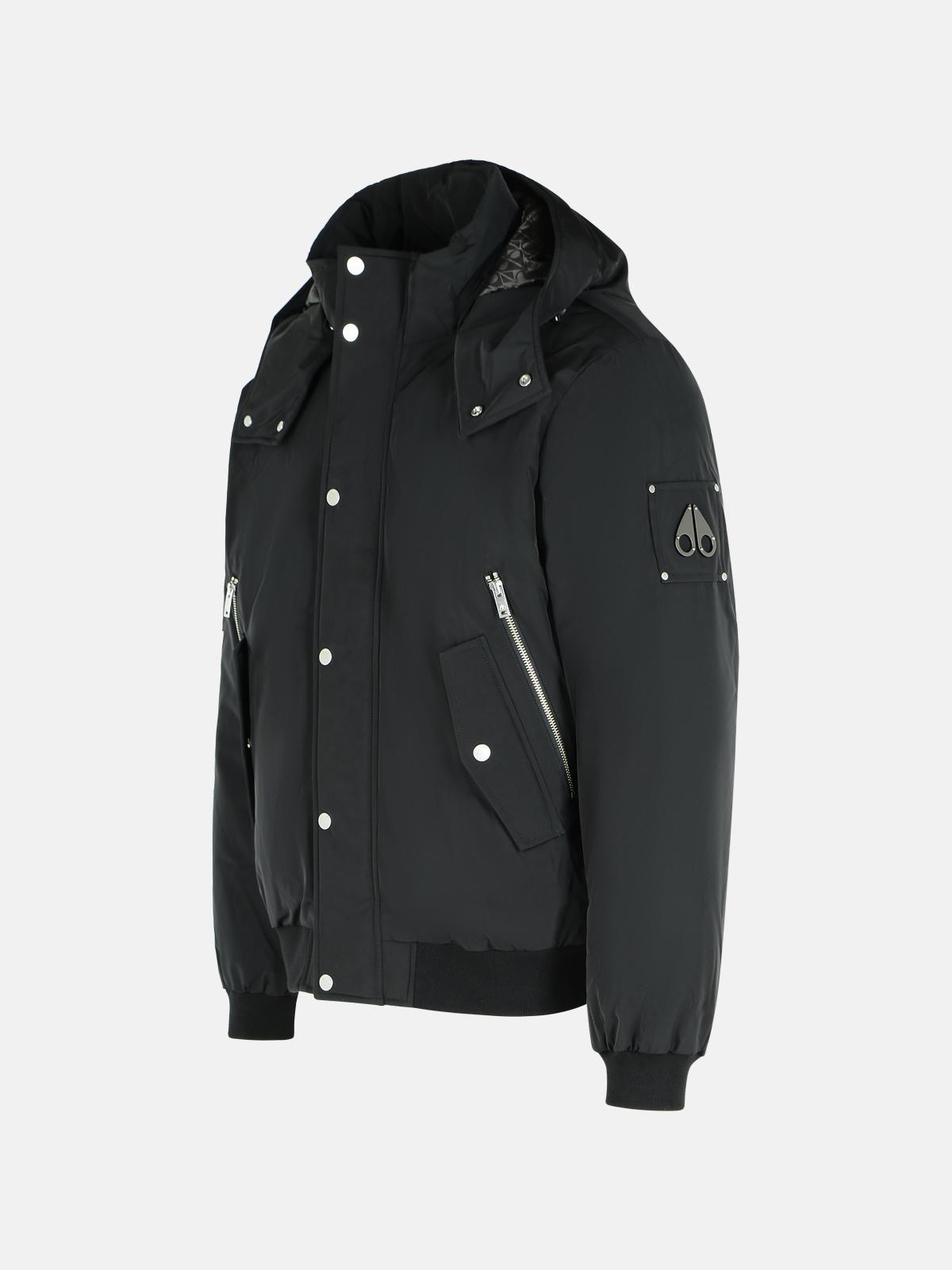 BLACK POLYESTER JACKET - 2