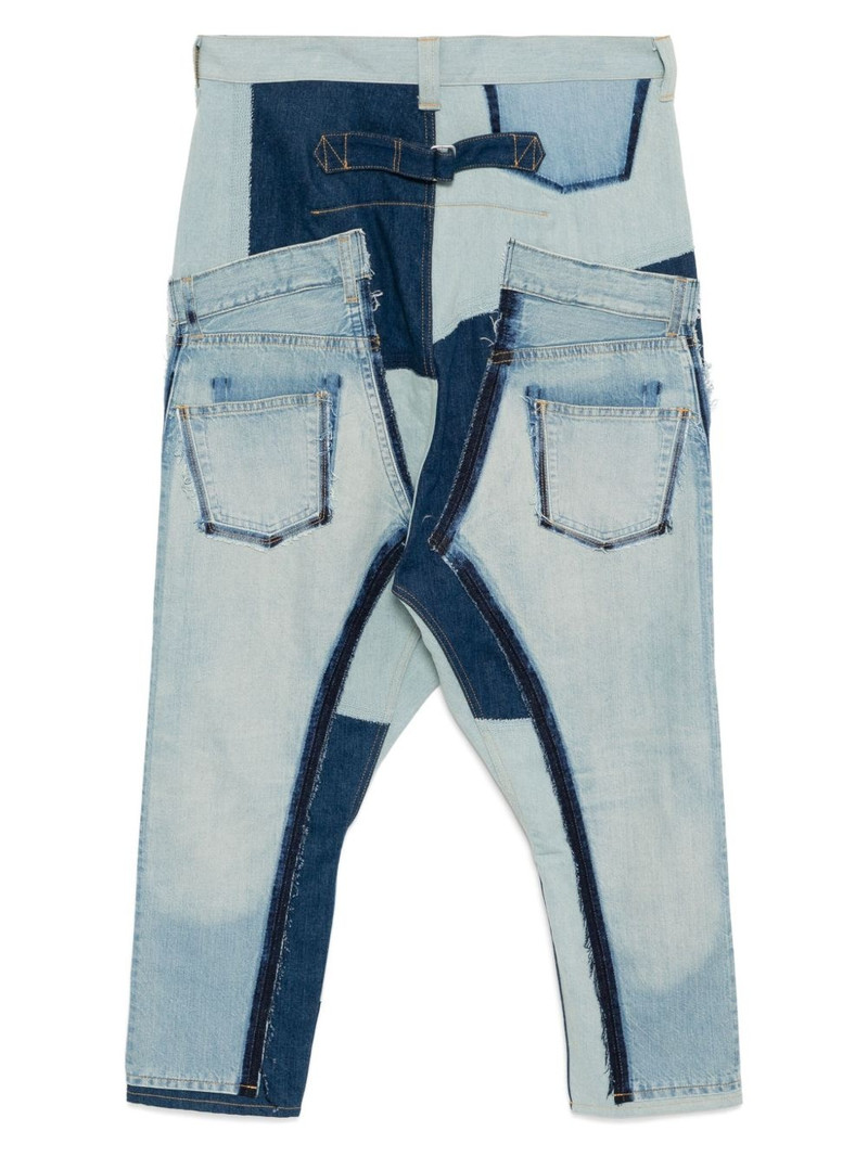 Junya Watanabe MAN patchwork panelled jeans outlook