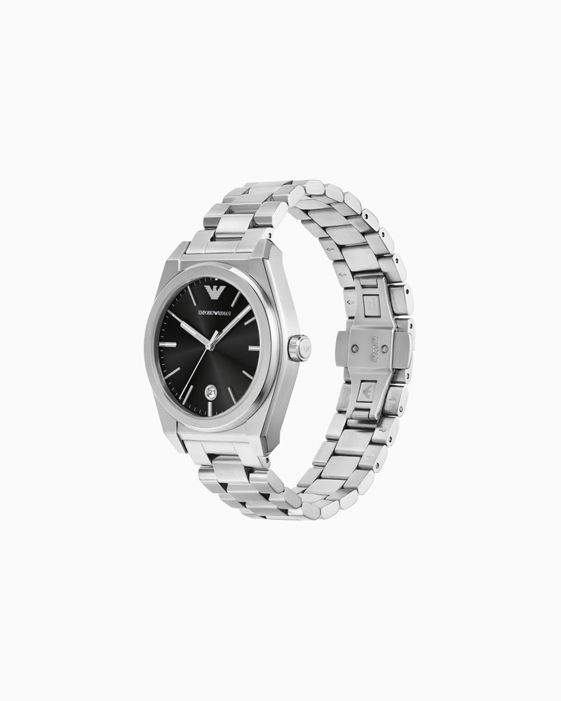 EMPORIO ARMANI THREE-HAND DATE STAINLESS STEEL WATCH outlook