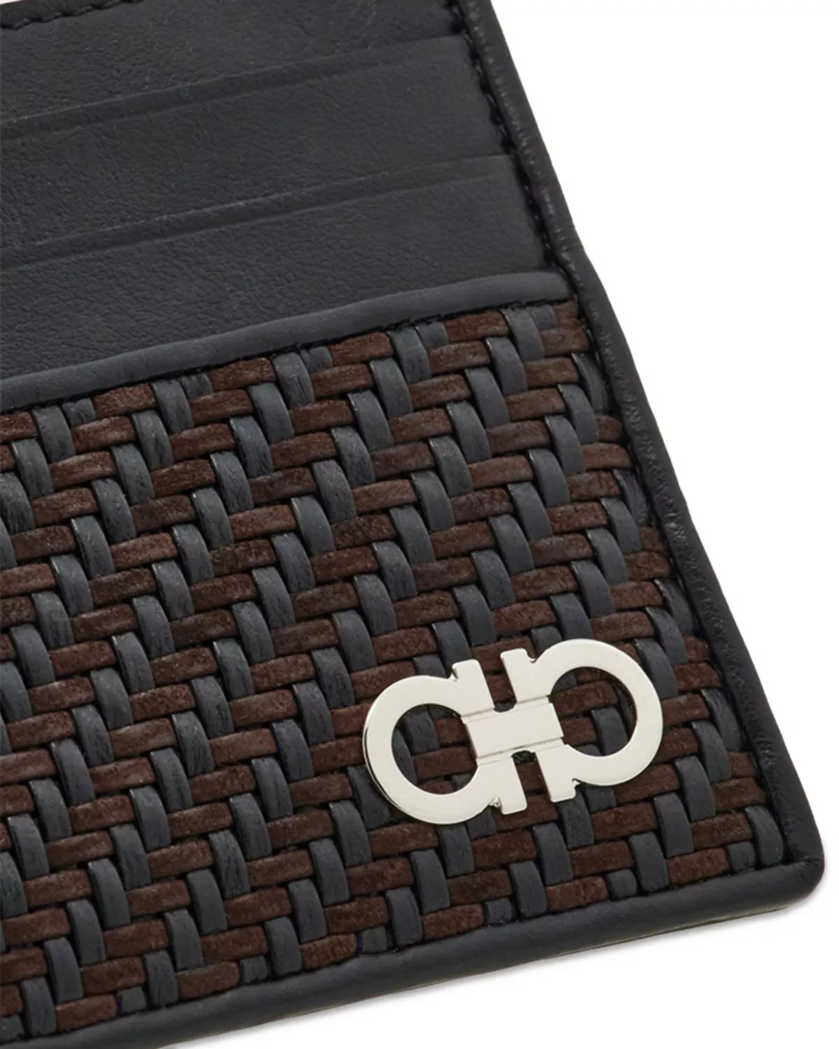 Gancio Woven Leather Card Case - 4