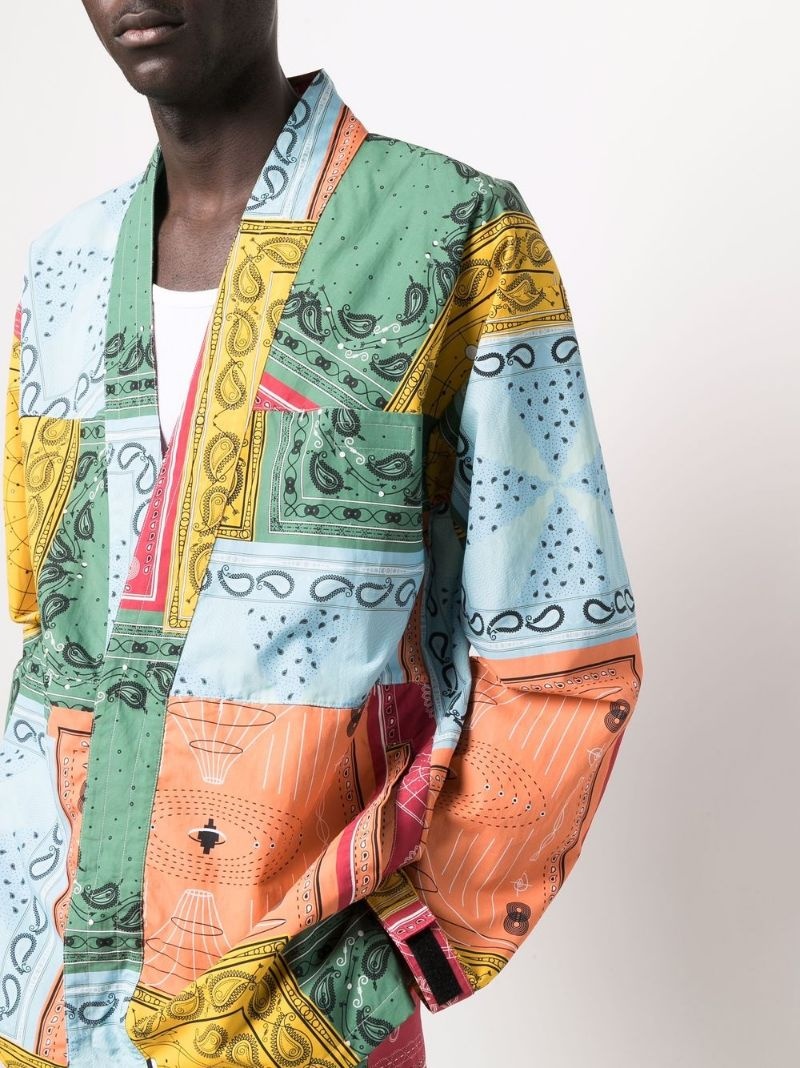 bandana-print lightweight jacket - 9