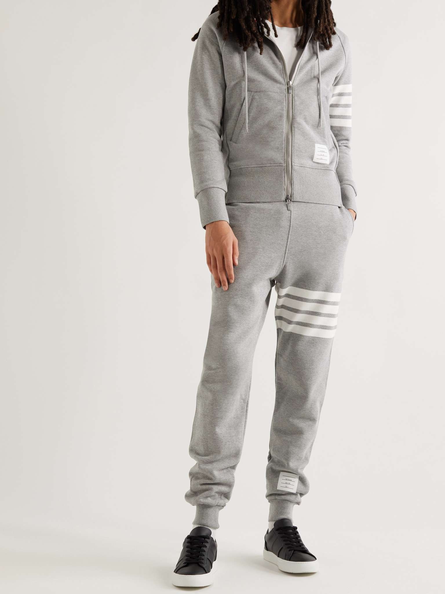 Striped Ribbed Cotton-Jersey Zip-Up Hoodie - 2