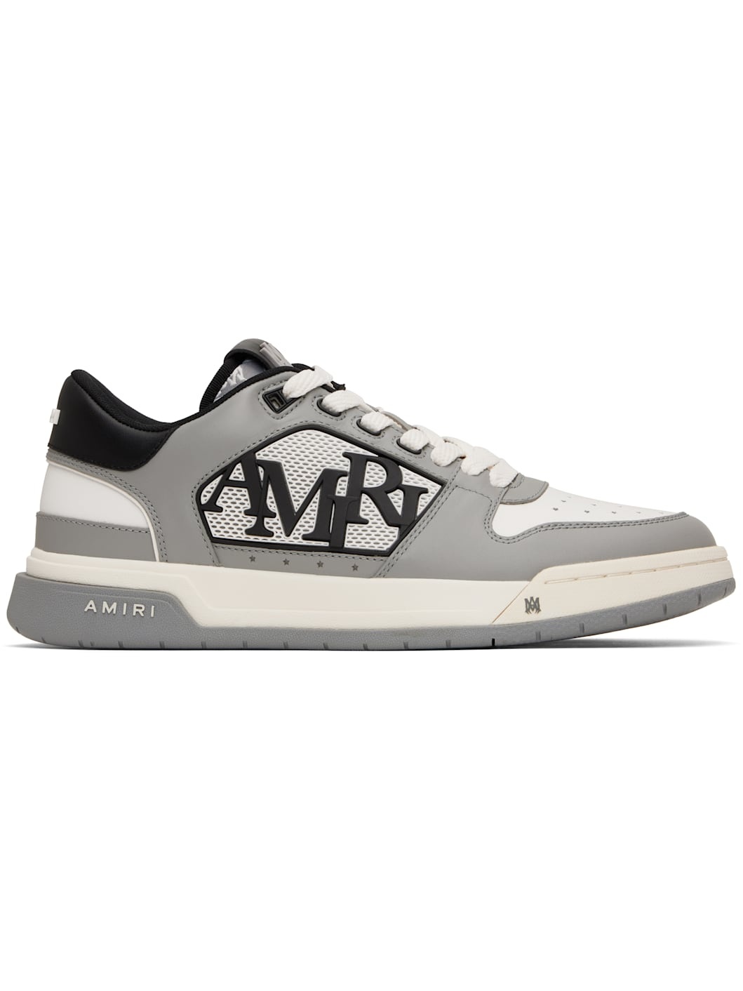 White & Gray Classic Low Sneakers - 1