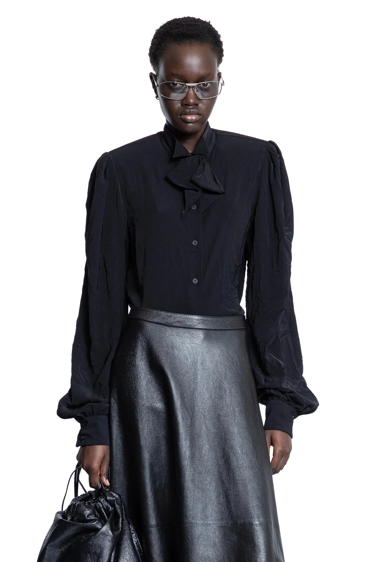Bow-Blouse-In-Fluid-Technical-Crepe - 6