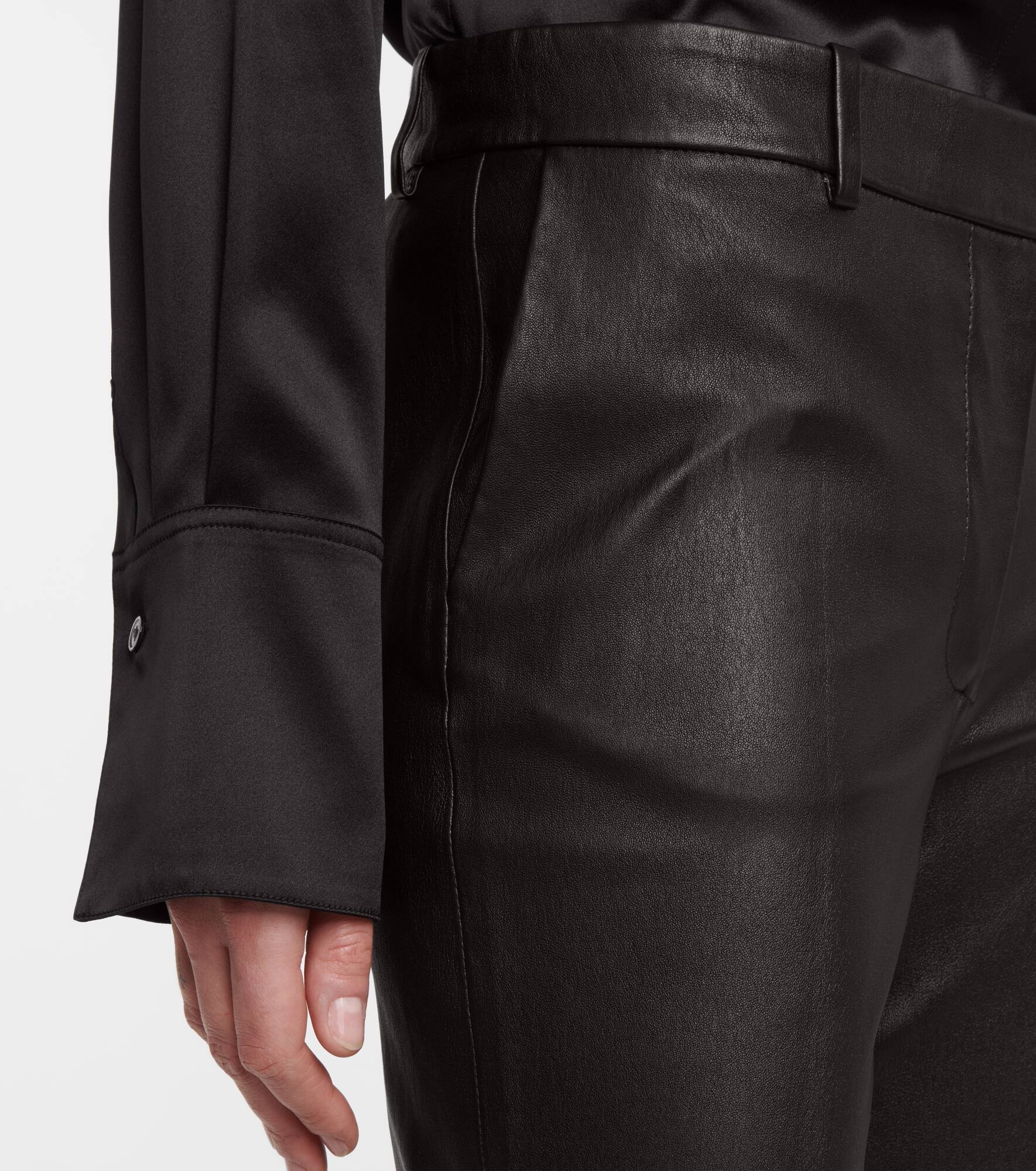 Coleman mid-rise leather pants - 5