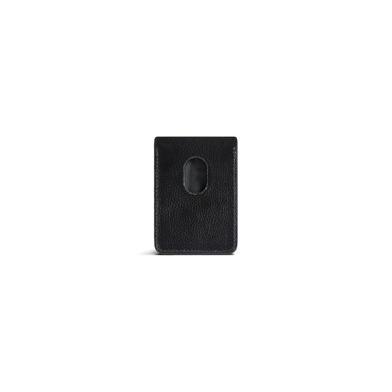 BALENCIAGA Women's Cash Magnet Card Holder Crocodile Embossed  in Black outlook
