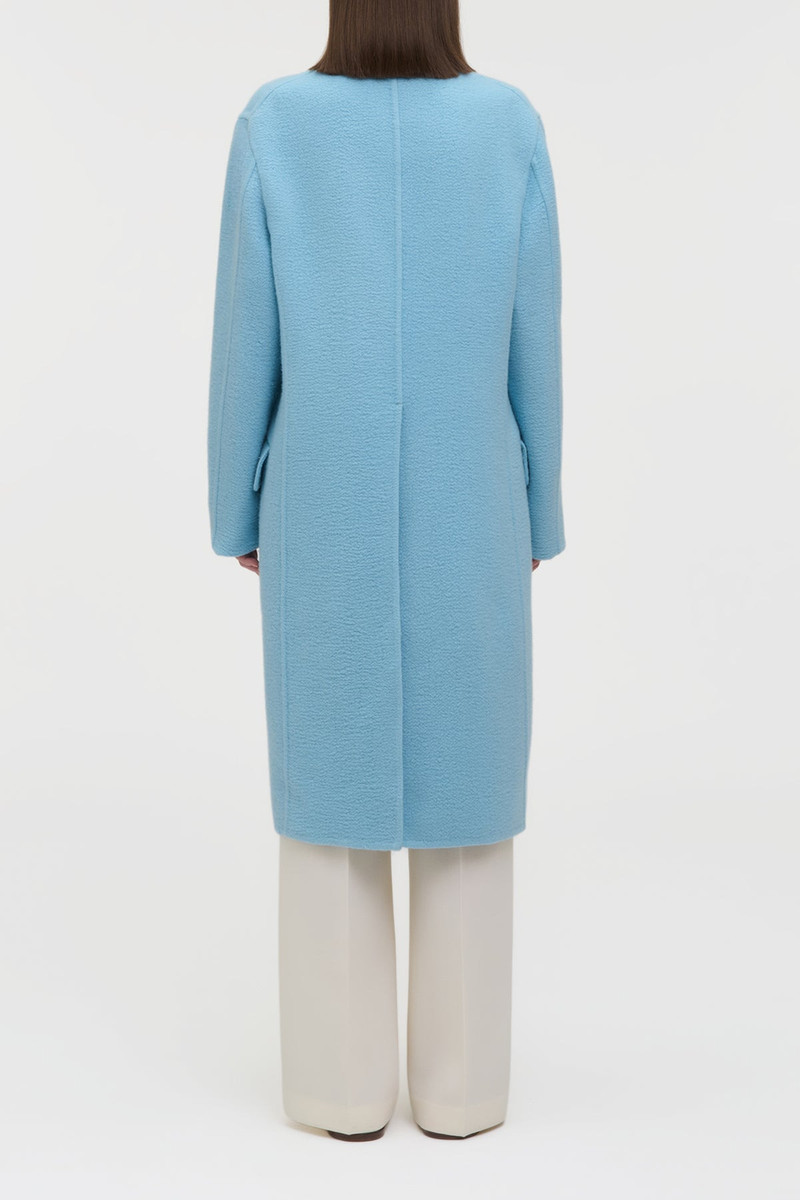 Mcaffrey Coat in Light Blue Cashmere Felt 4