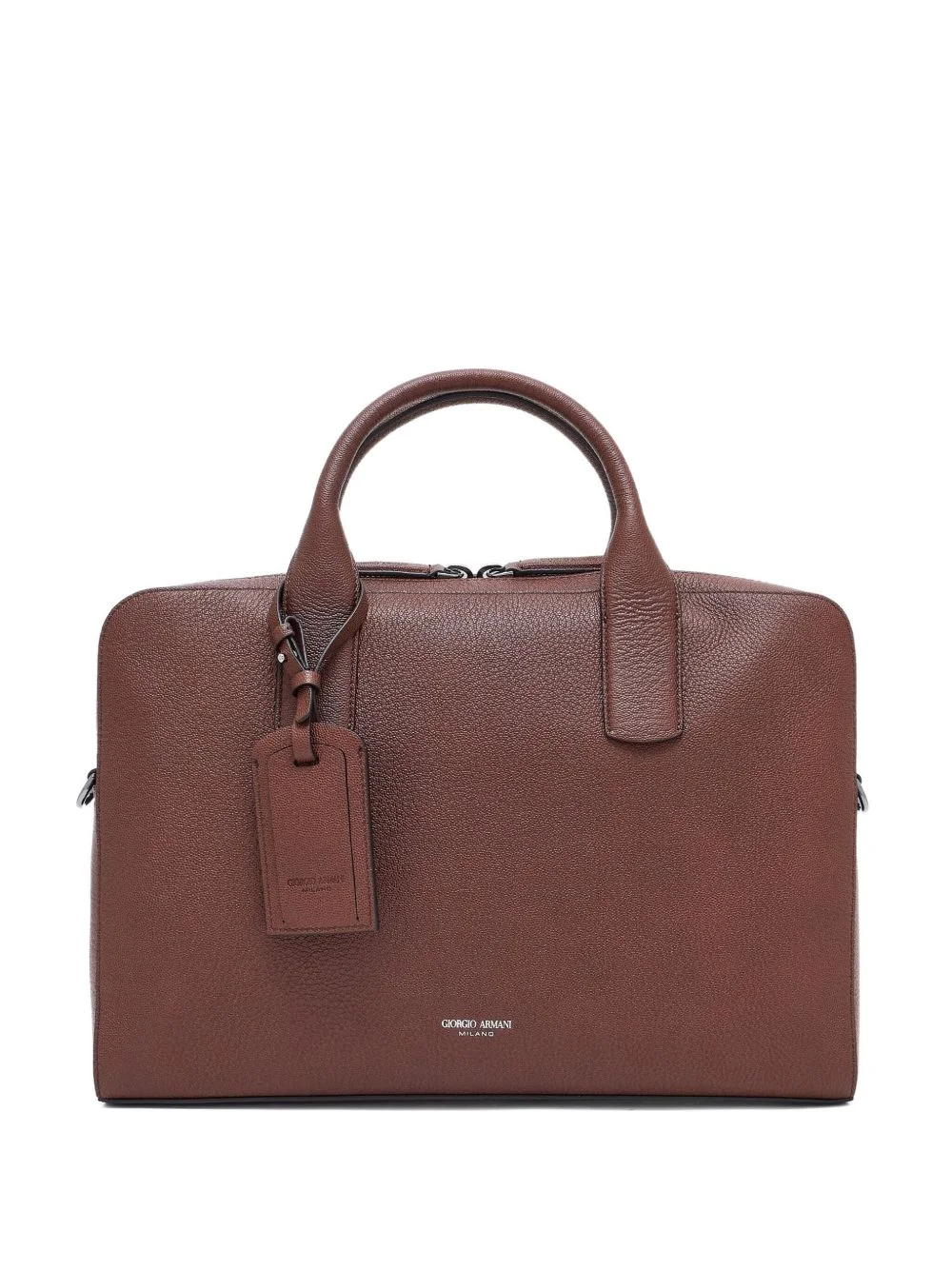 leather top-handle briefcase - 1