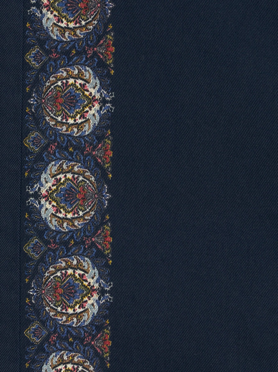 JEANS WITH FLORAL SIDE BANDS - 6