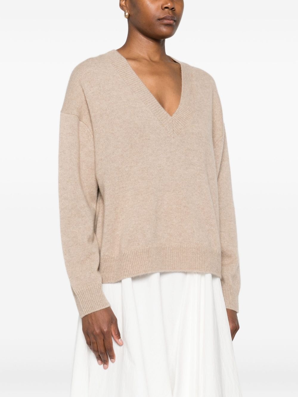 V-neck cashmere jumper - 3