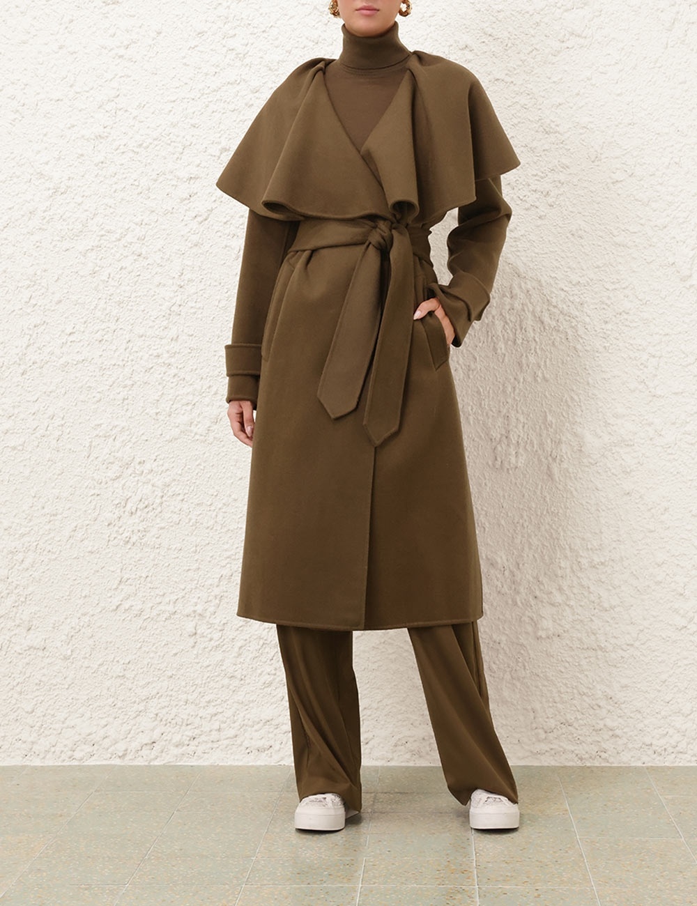CRUSH LONG CAPE COAT - 2