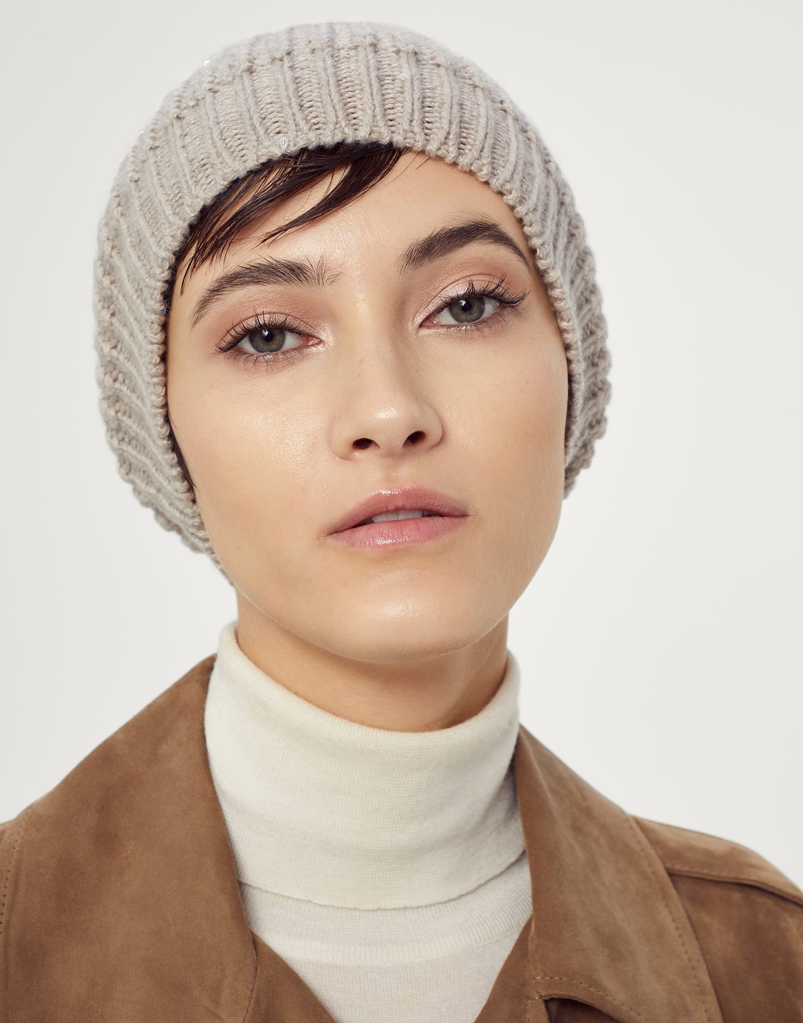 Cashmere and silk Diamond yarn beanie - 3