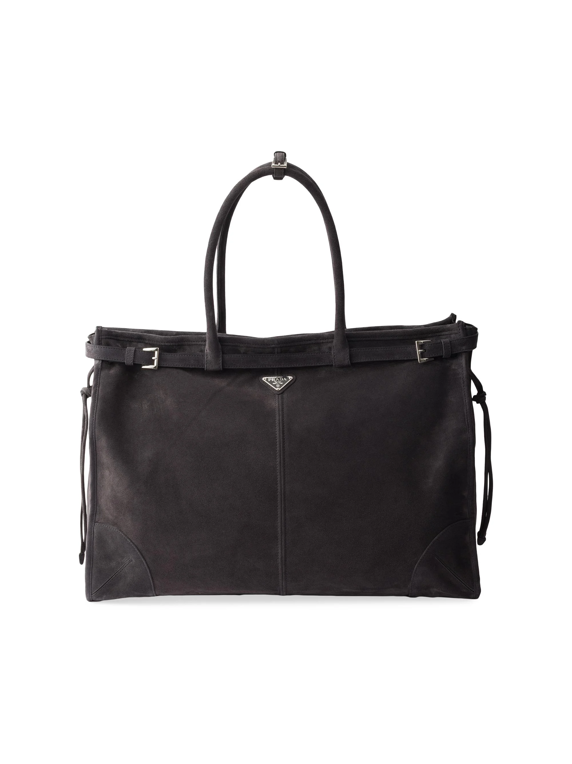 Men's Suede Tote Bag - Grey - 1