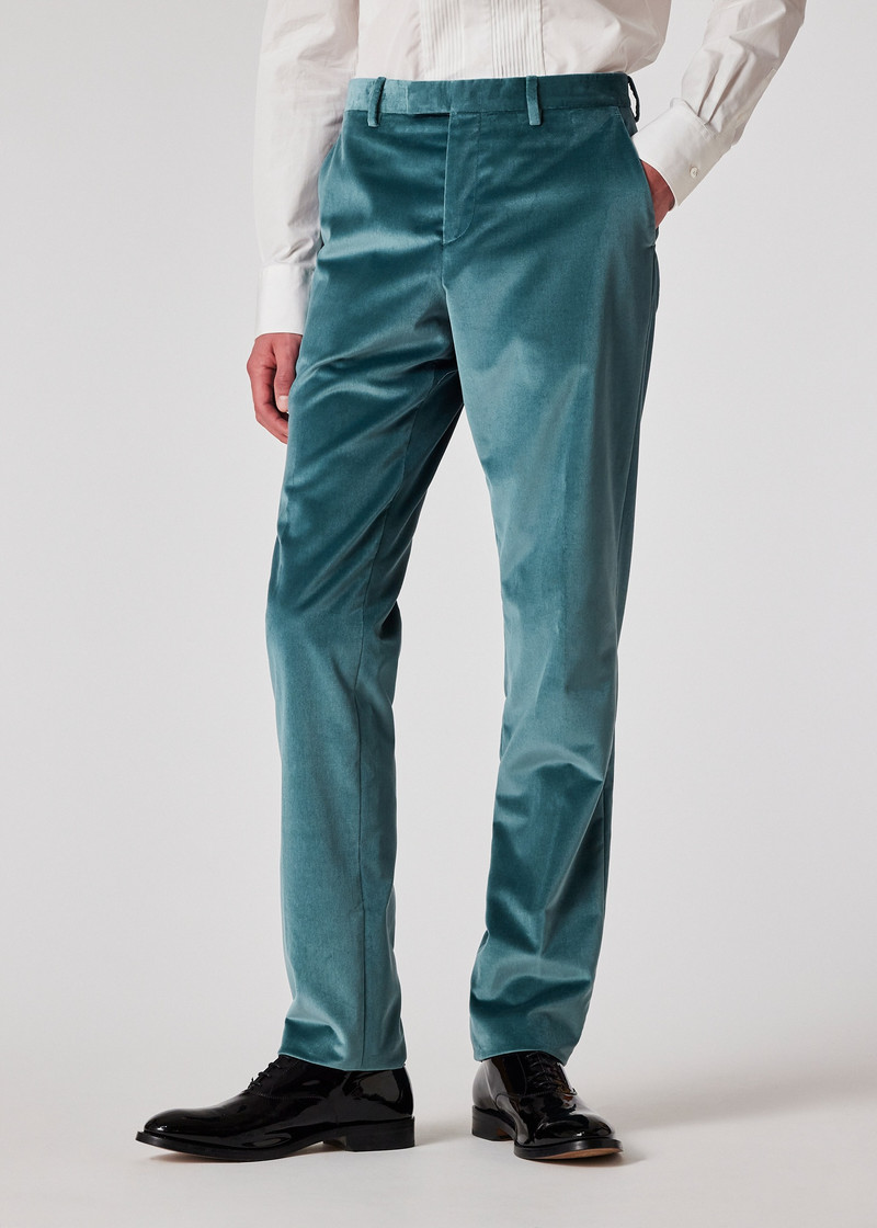 Teal Blue Velvet Suit 10