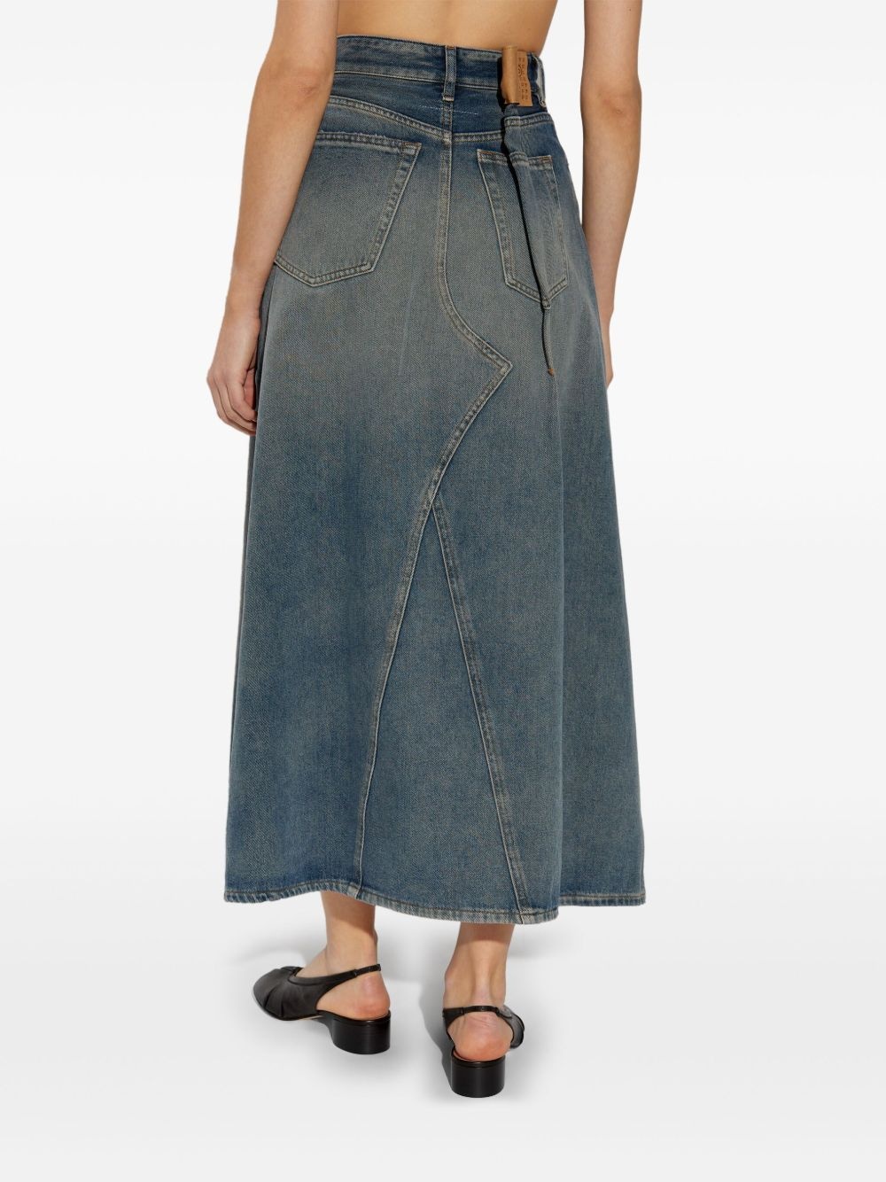 distressed effect skirt - 4