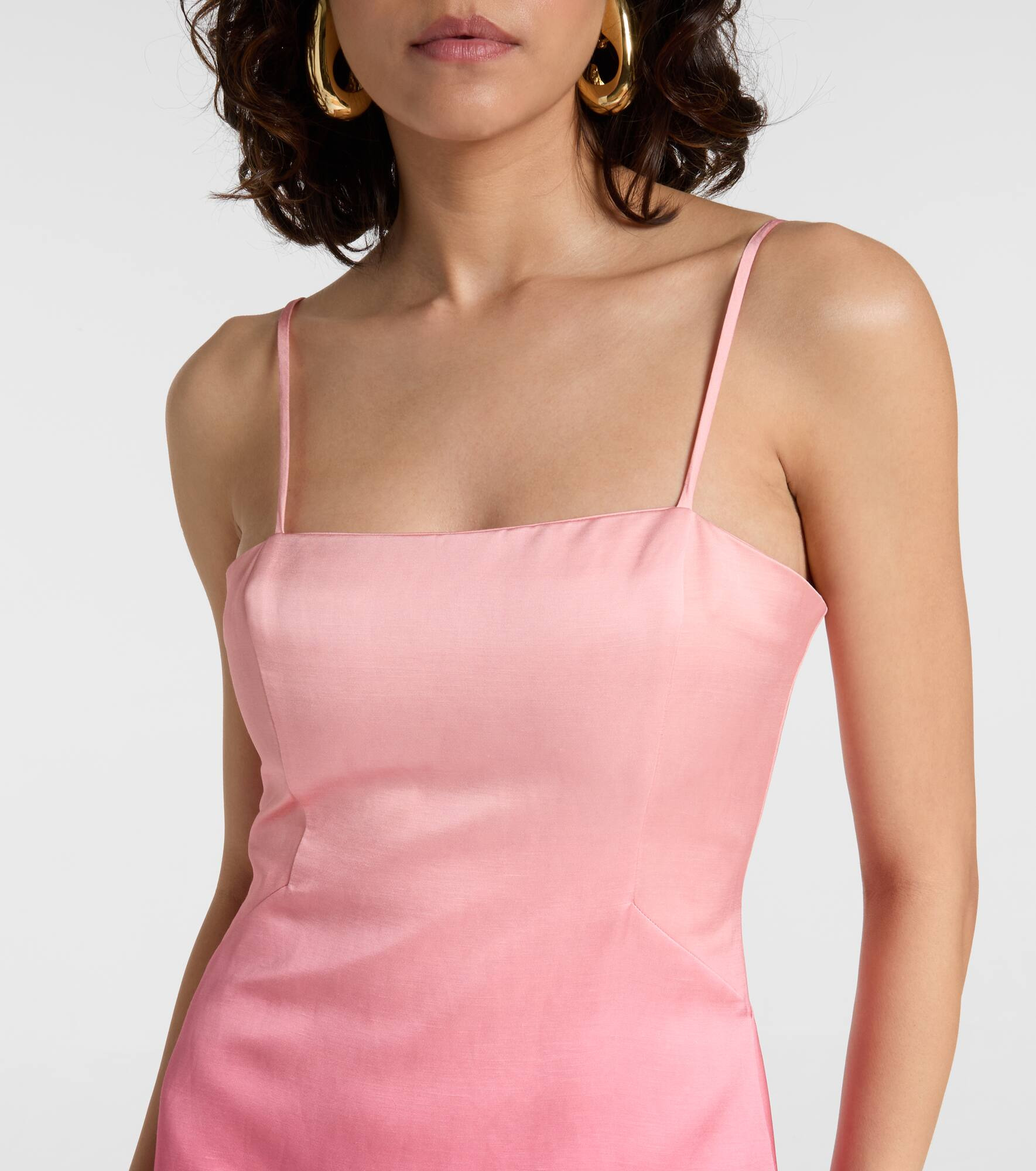 Inez ombré linen-blend midi dress - 4