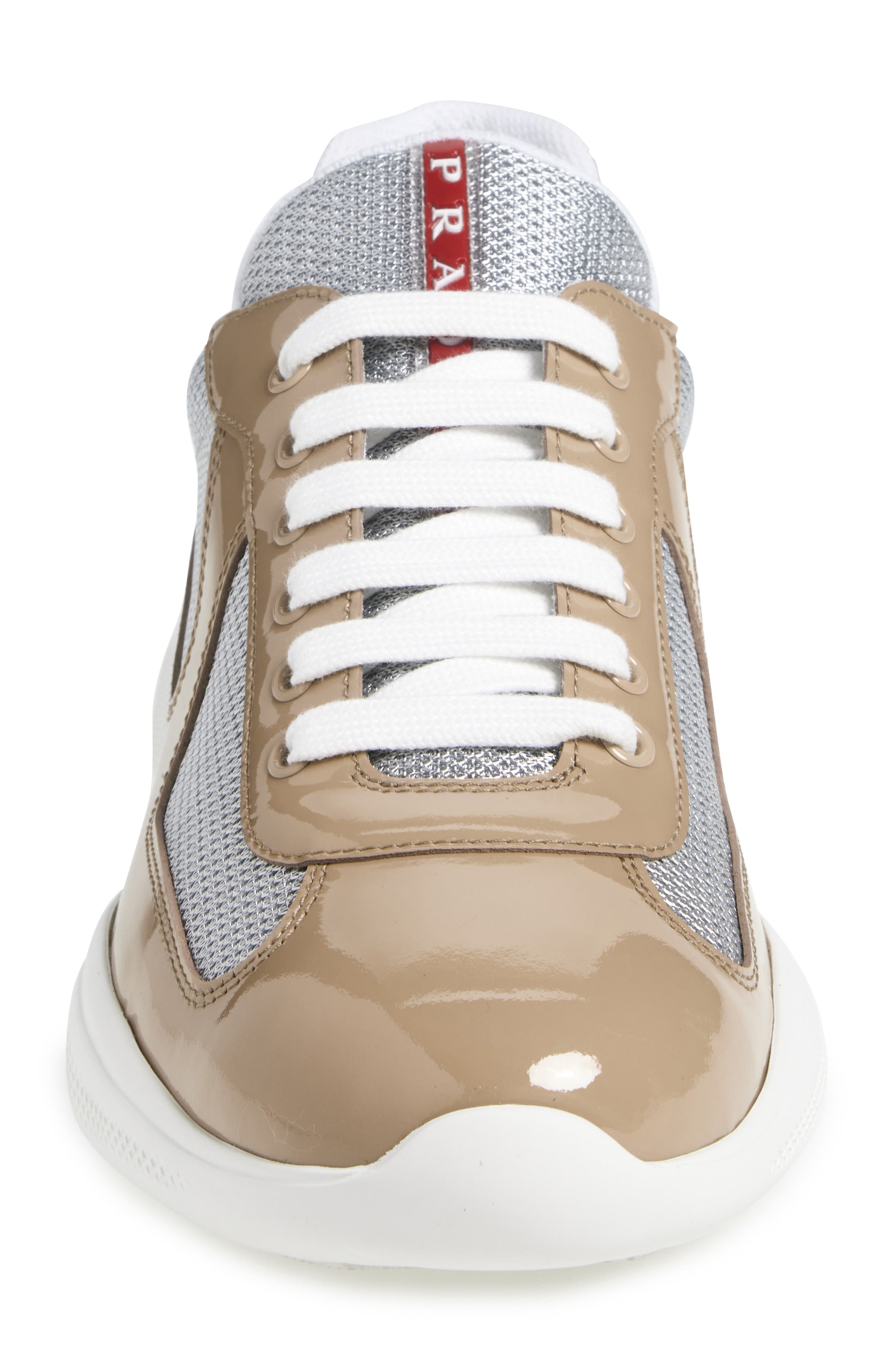 Prada America's Cup Sneaker in Beige/Argento at Nordstrom - 4