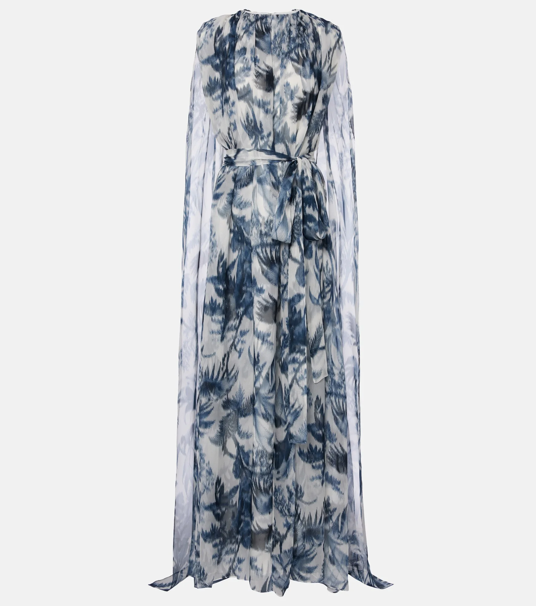 Caped silk gown - 1