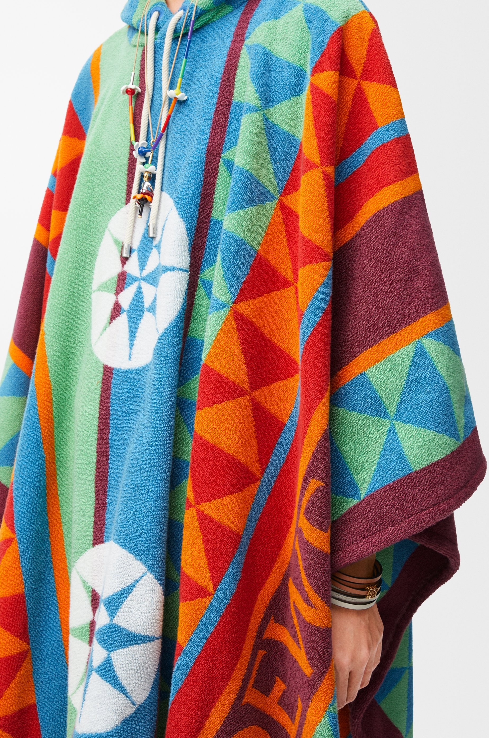 Poncho in terry cotton jacquard - 5
