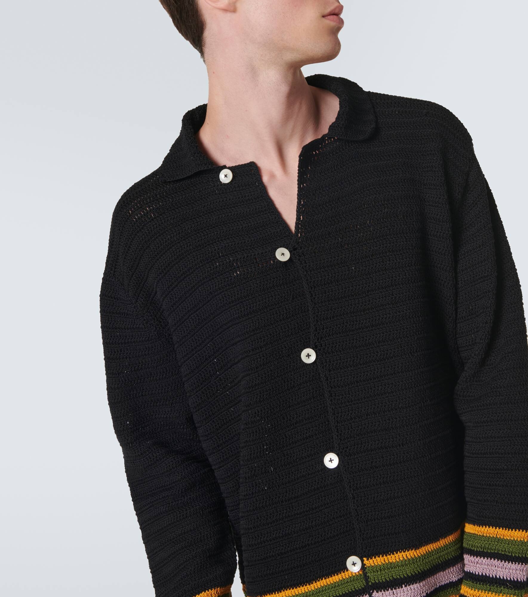 Harbor Stripe cotton cardigan - 5
