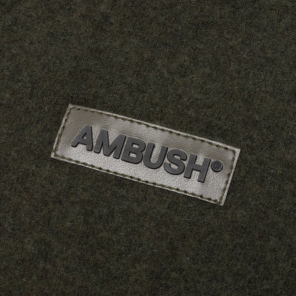 AMBUSH LOGO CARDIGAN KNIT - OLIVINE - 3