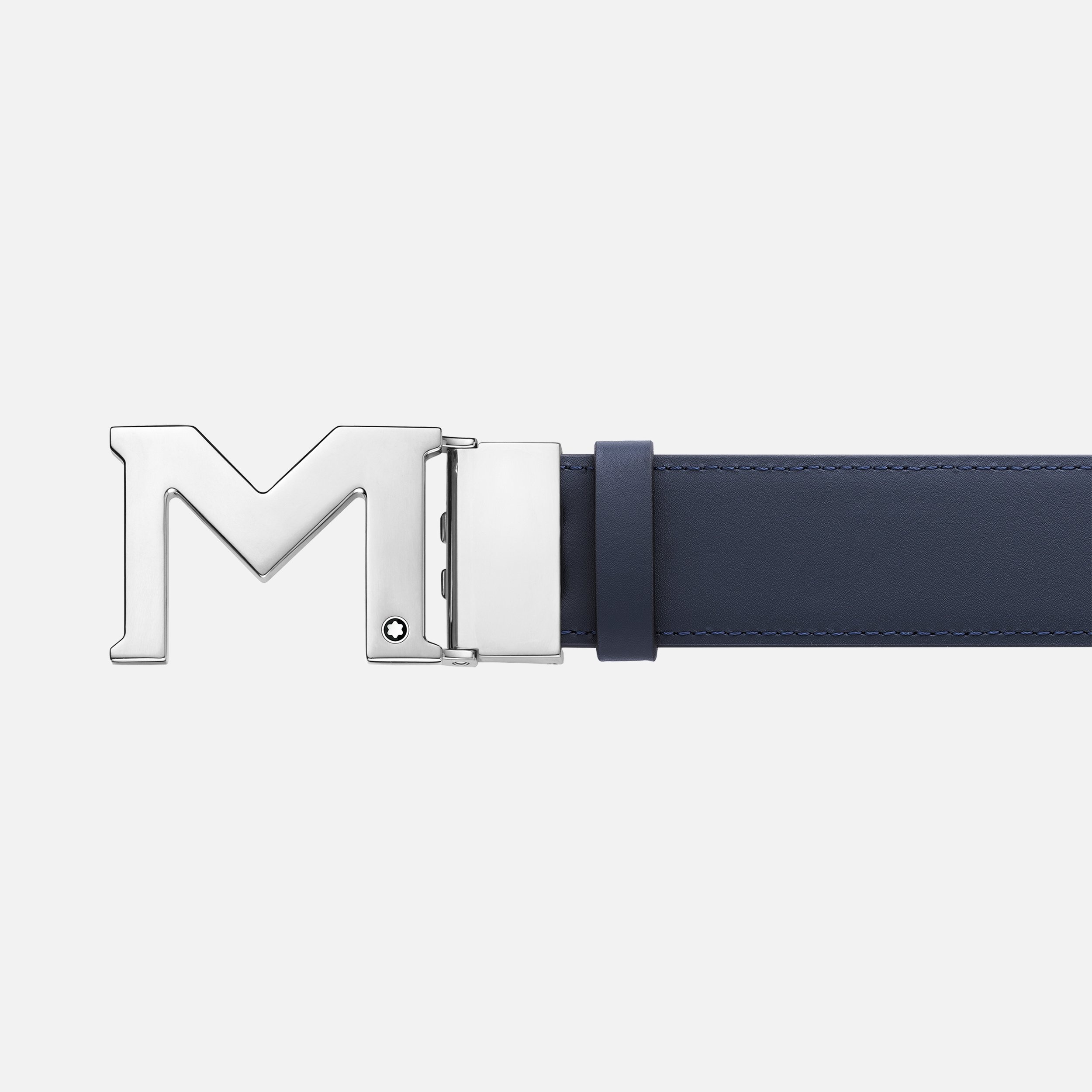 M buckle black/blue 35 mm reversible leather belt - 3