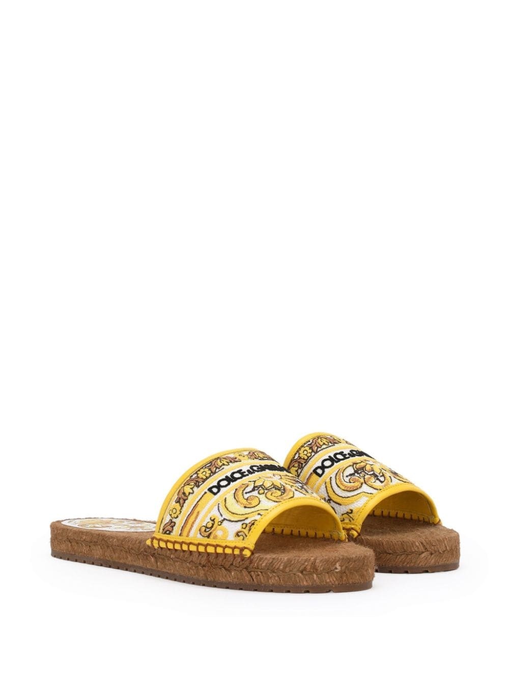Majolica-print logo-embroidered sandals - 2