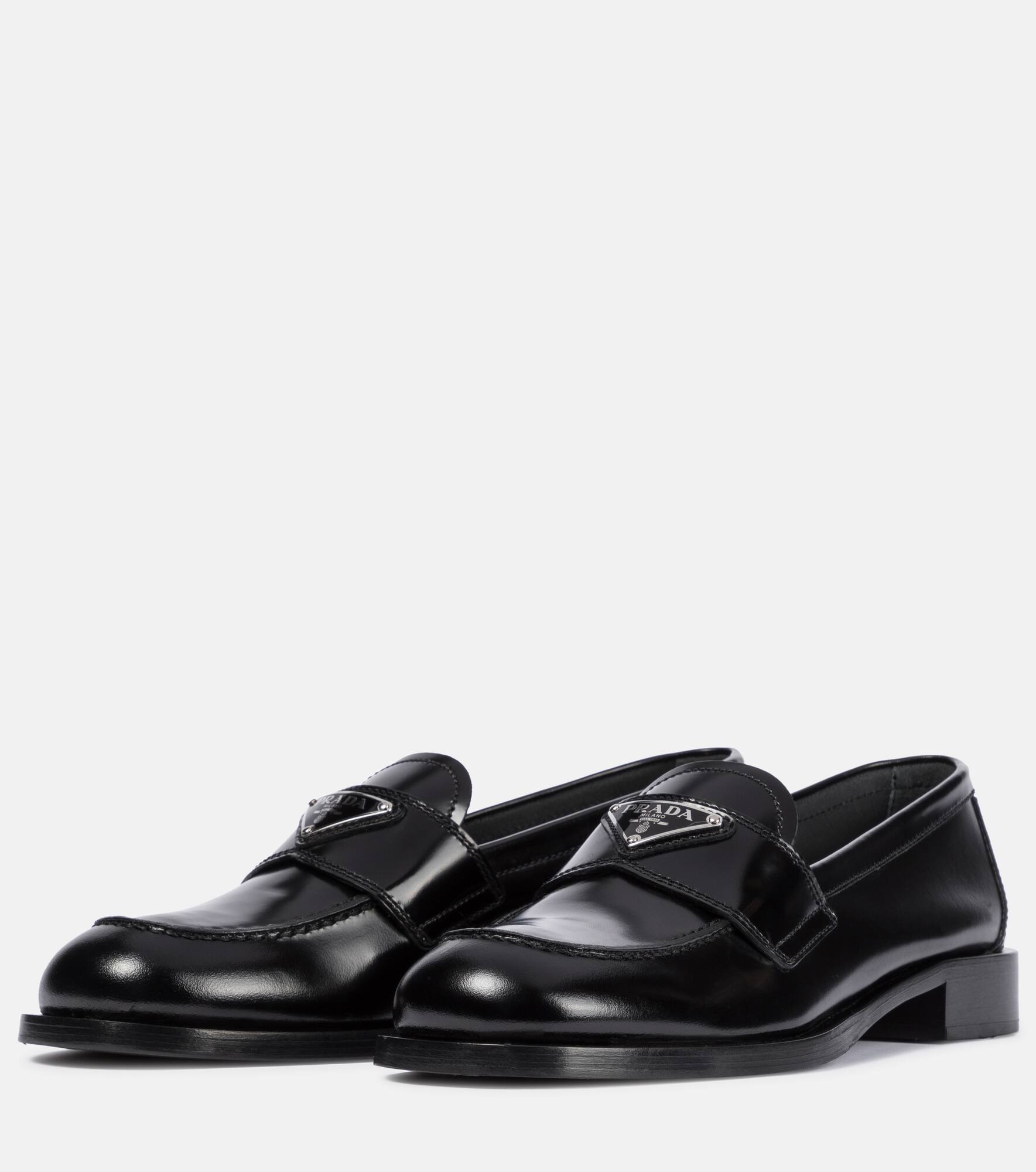 Logo leather loafers - 5