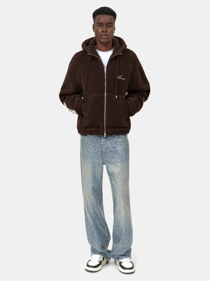 AMIRI BONES FLEECE ZIP HOODIE outlook
