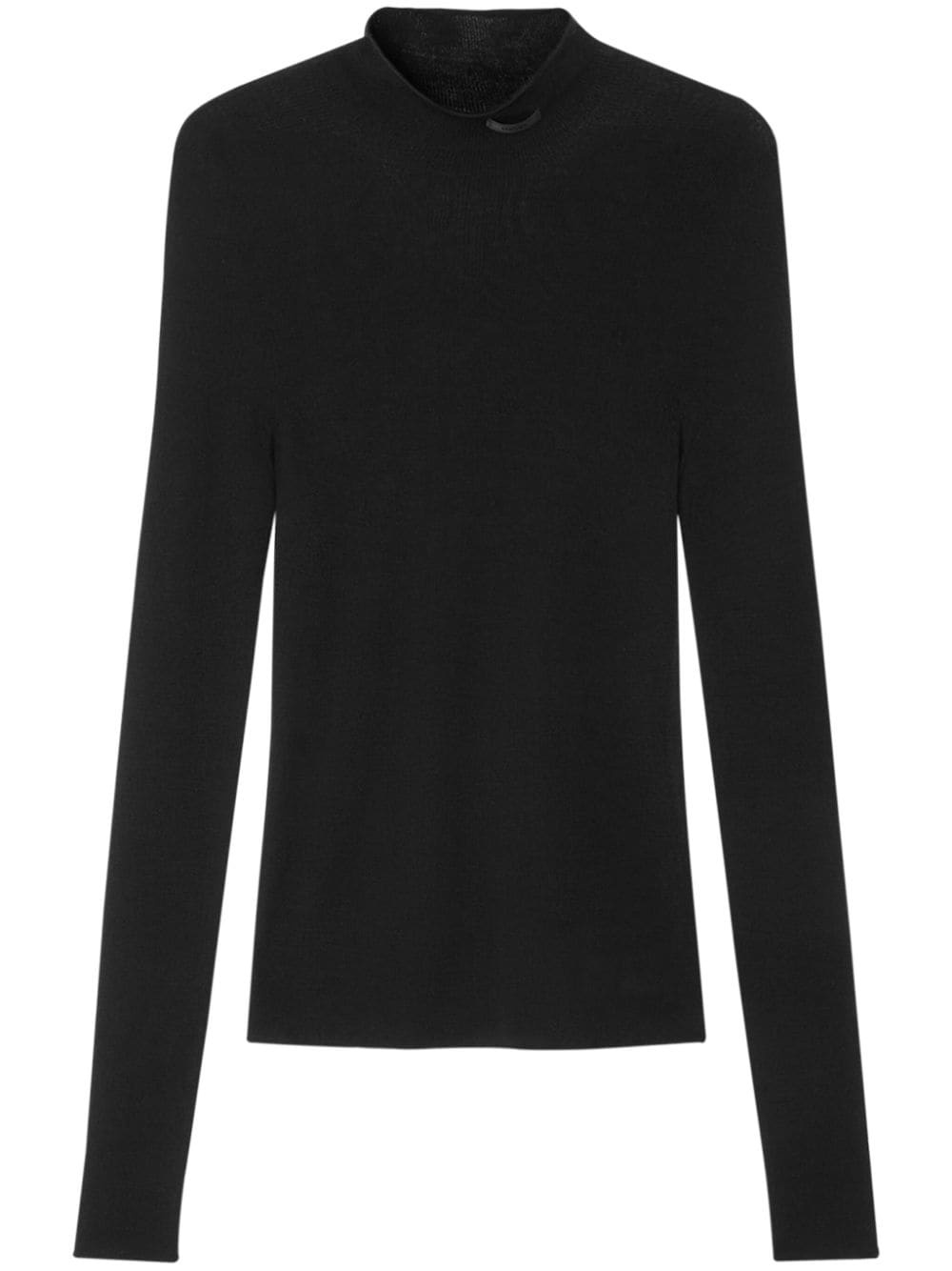 ribbed-knit merino-wool top - 1