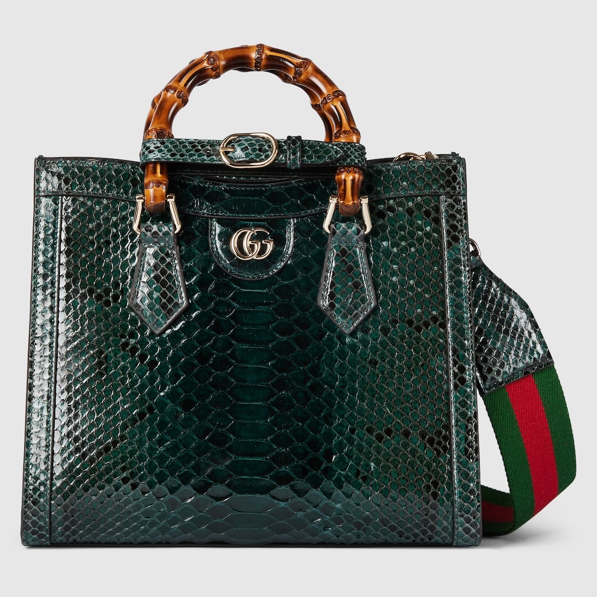 Gucci Diana small python tote bag - 8