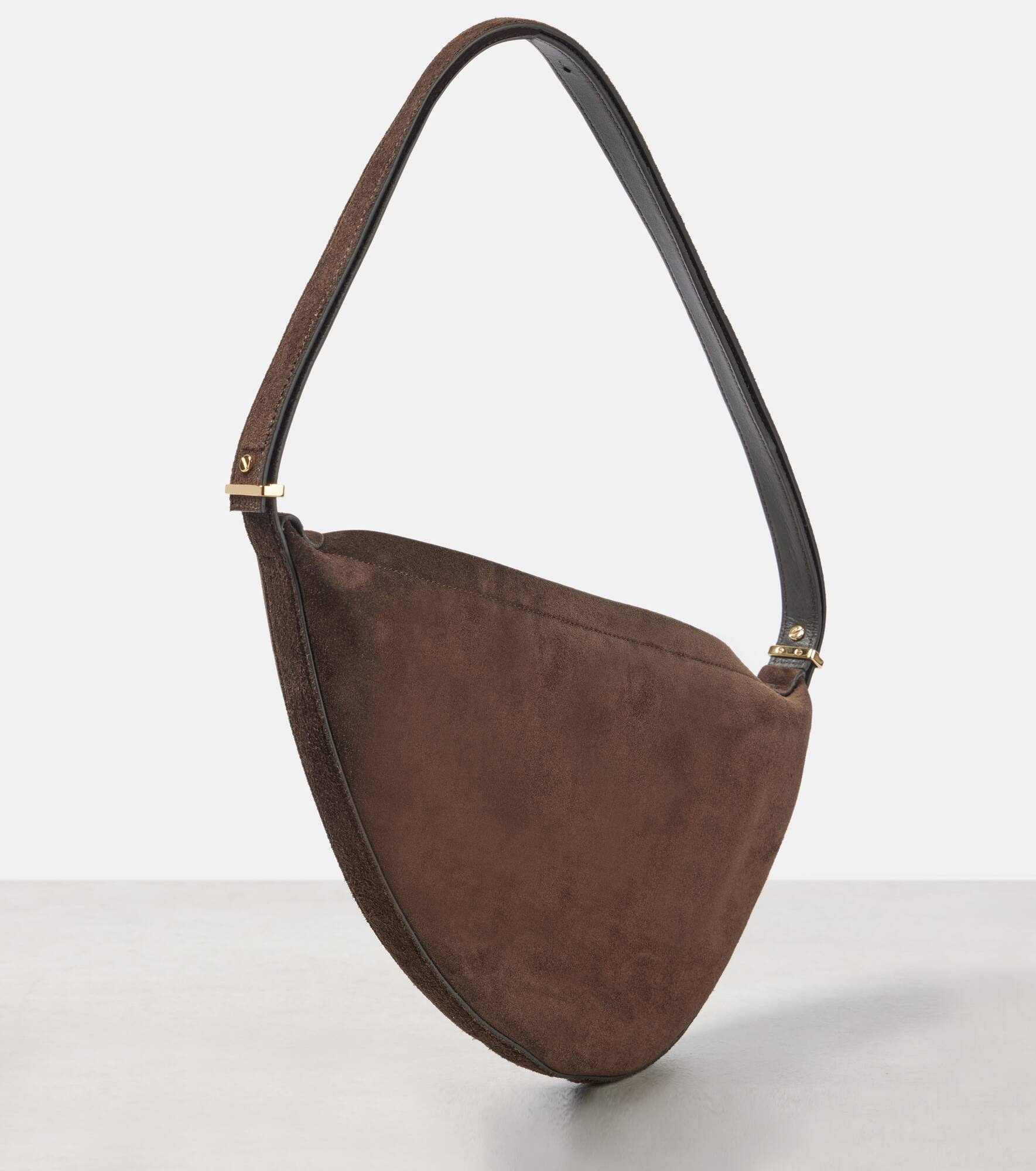 Scooped suede shoulder bag - 4