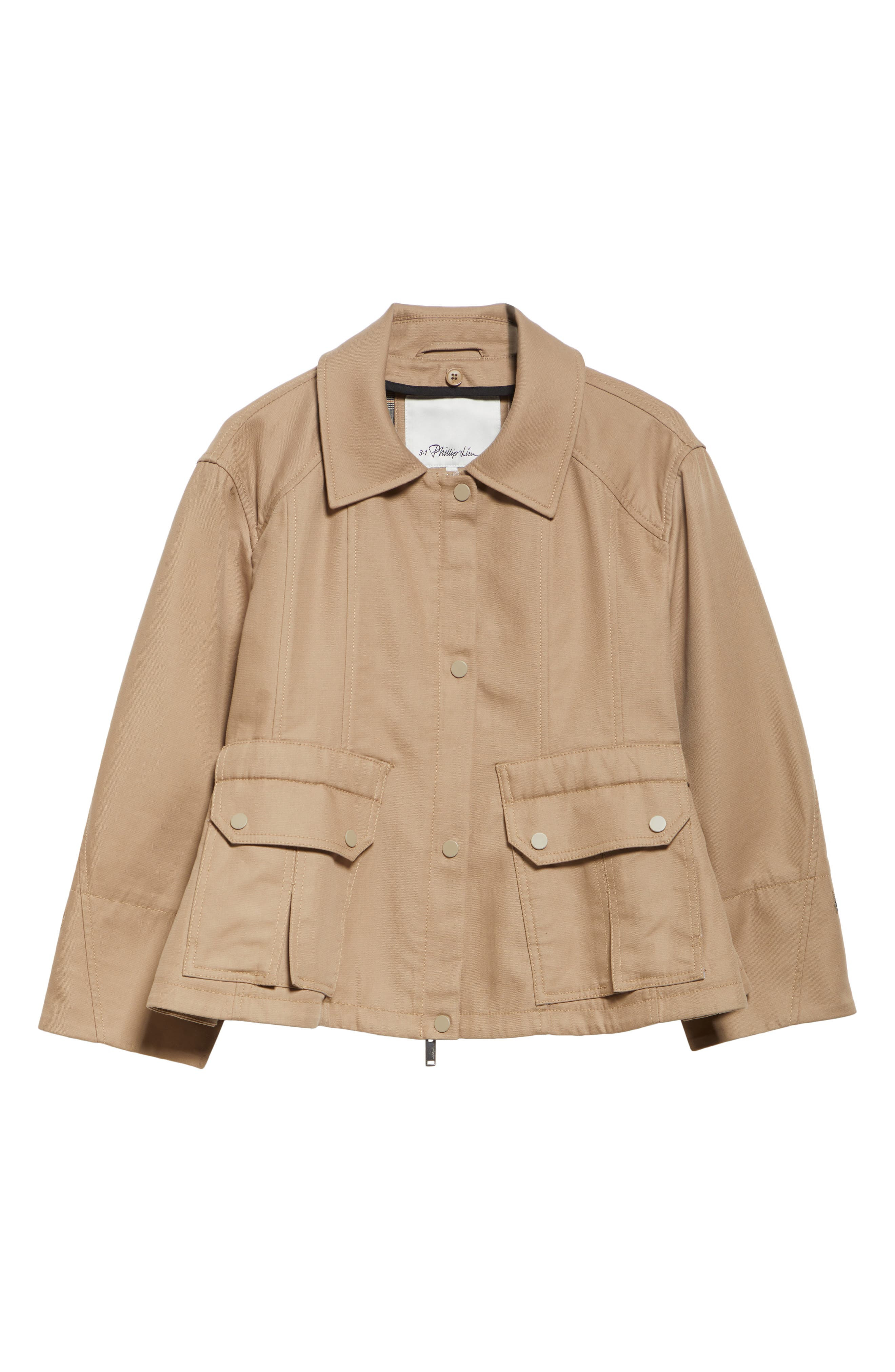 3.1 Phillip Lim Crop Barn Jacket in Praline Multi at Nordstrom - 8