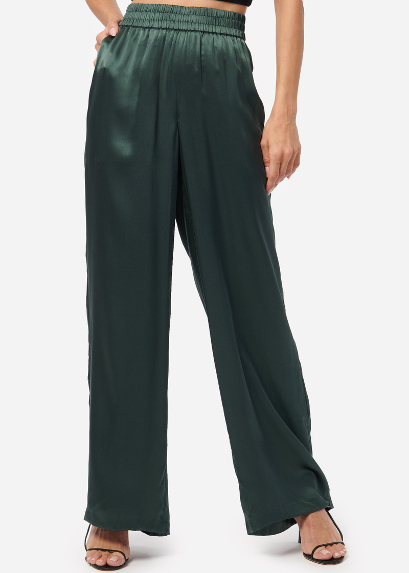 BLEECKER SILK PANT HUNTER 1