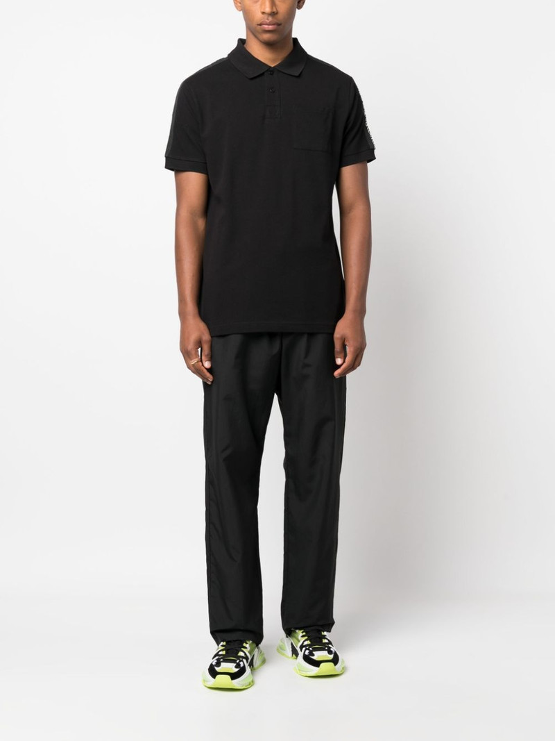 VERSACE JEANS COUTURE logo-tape cotton polo shirt outlook