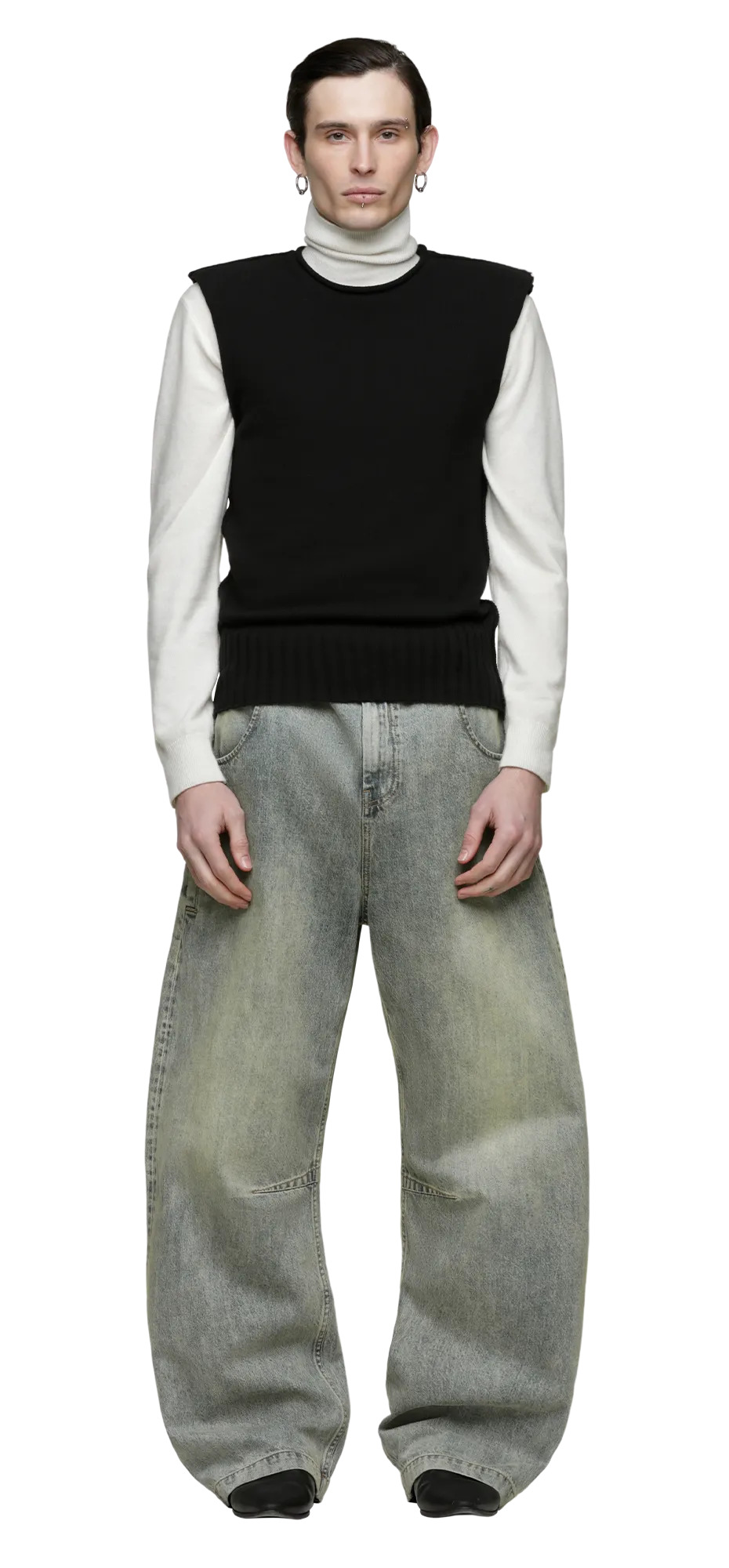 BURNS KNIT VEST BLACK - 3