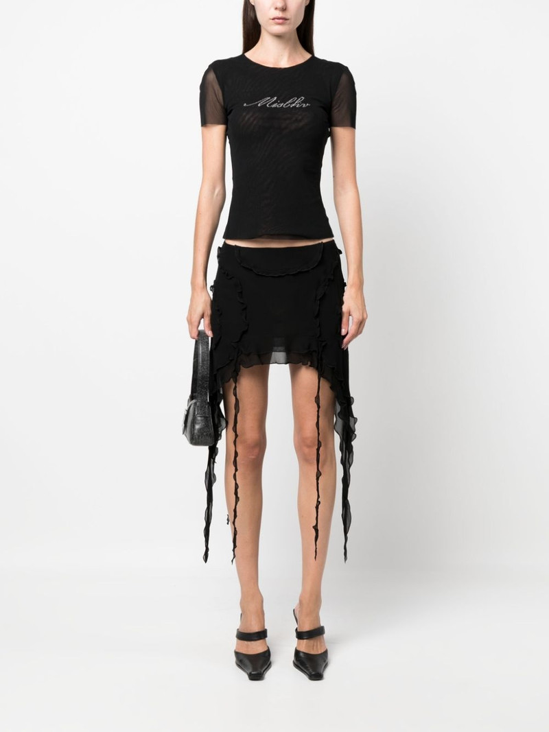 MISBHV bead-logo detailing cropped T-shirt outlook