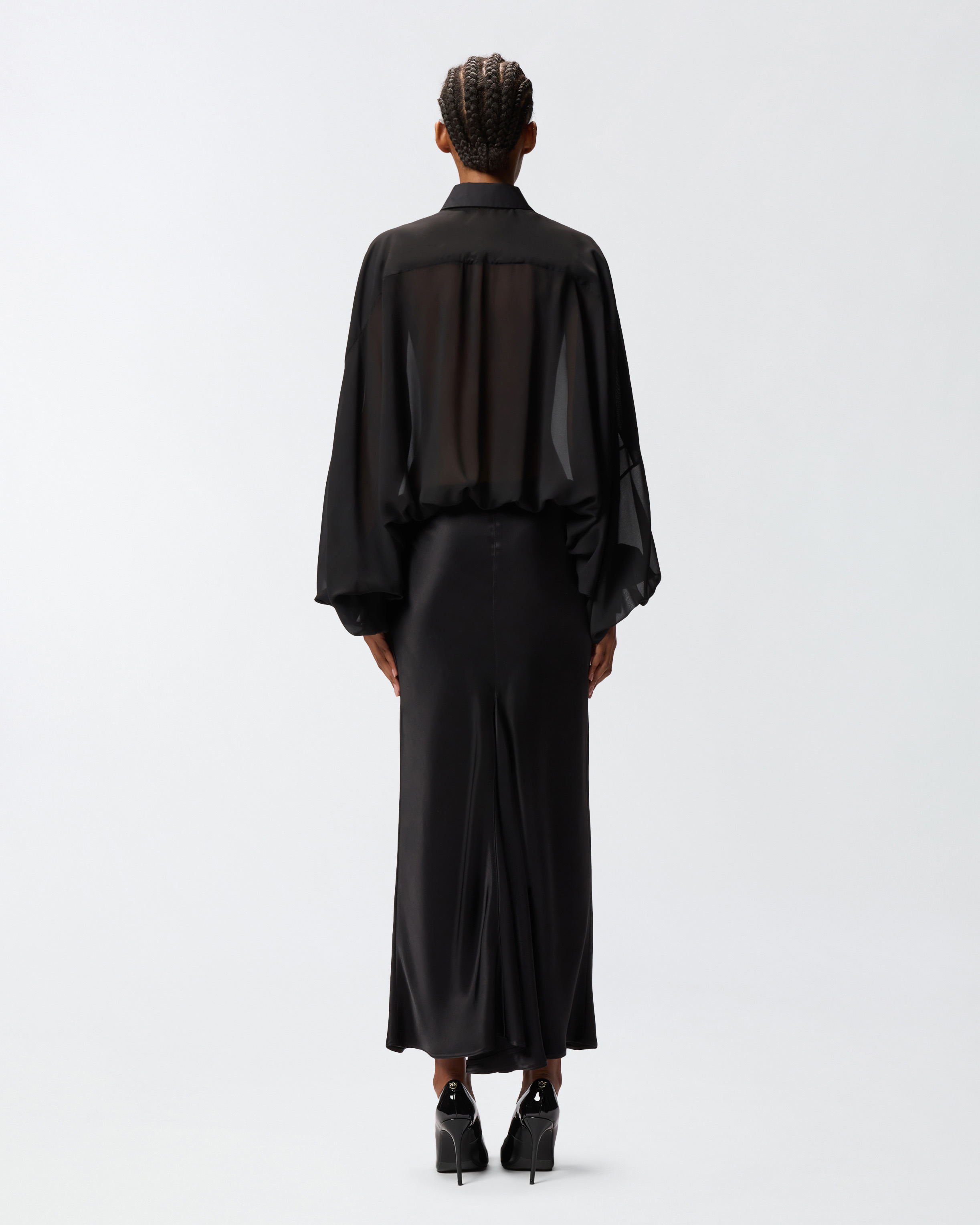 CHIFFON BLOUSE BODYSUIT - 4