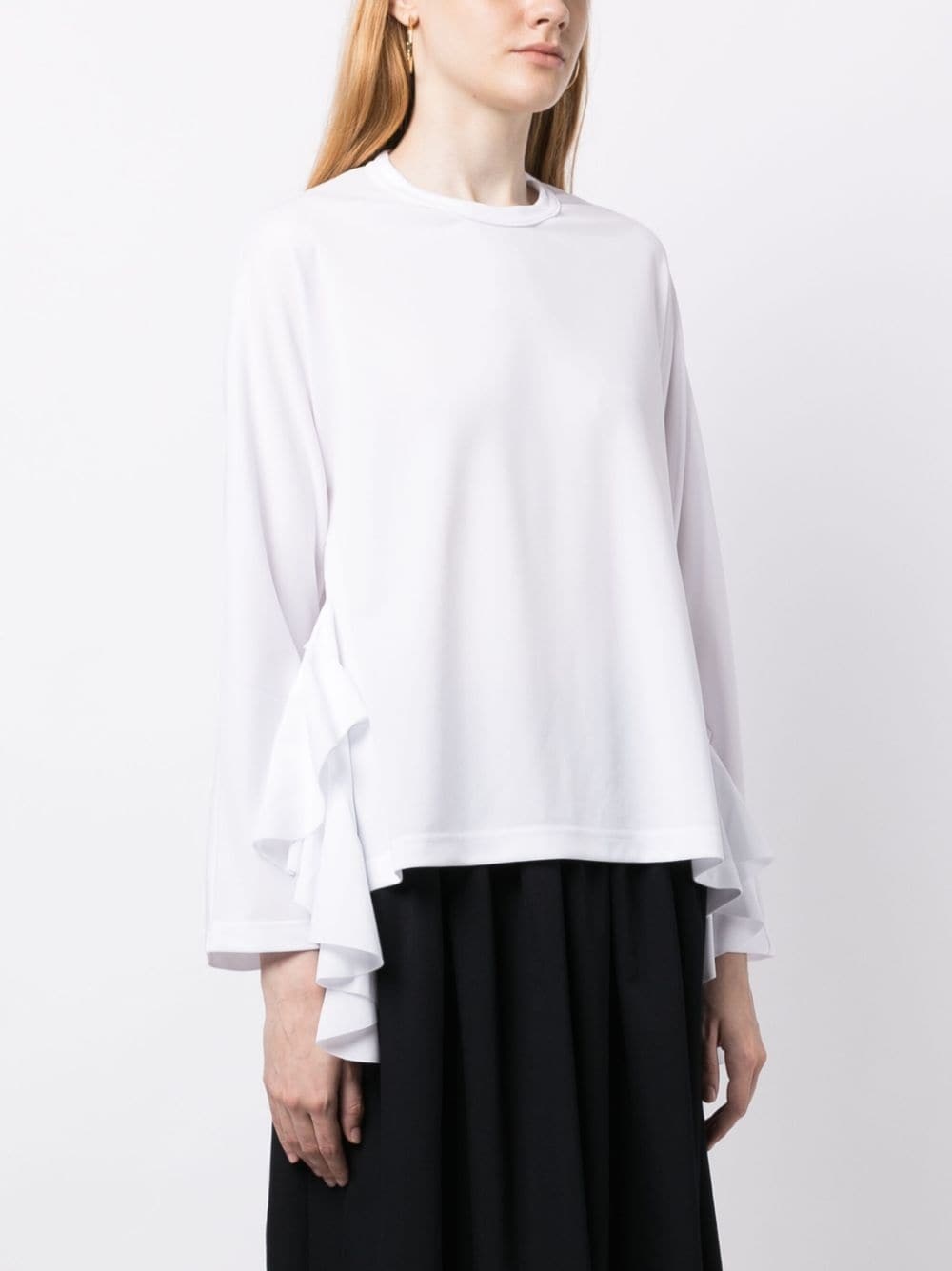 long-sleeve draped top - 3