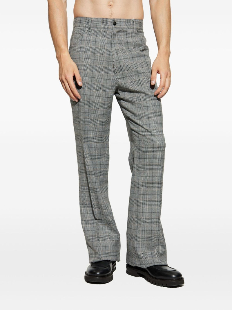 checked flared trousers 3
