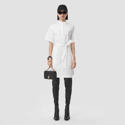 Burberry Short-sleeve Logo Graphic Cotton Smock Dress outlook