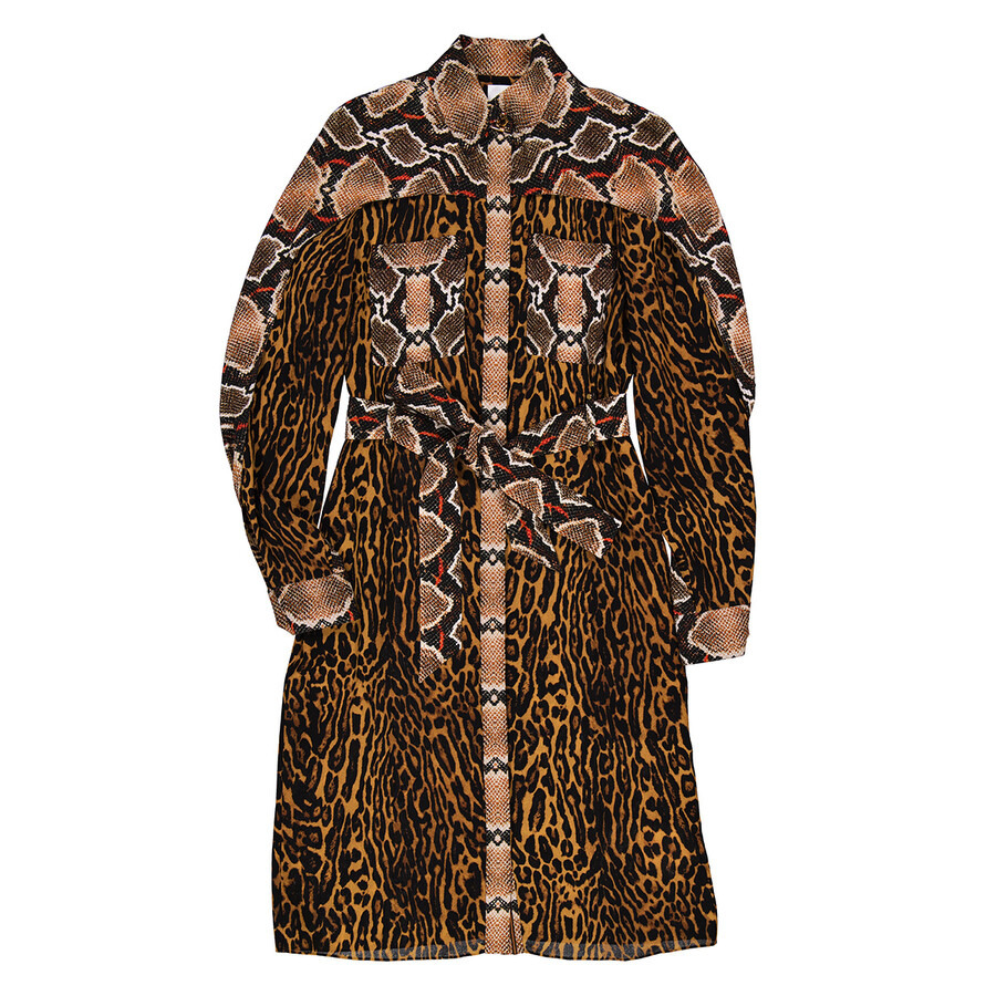 Burberry Ladies Animal Print Shirt-style Dress - 2