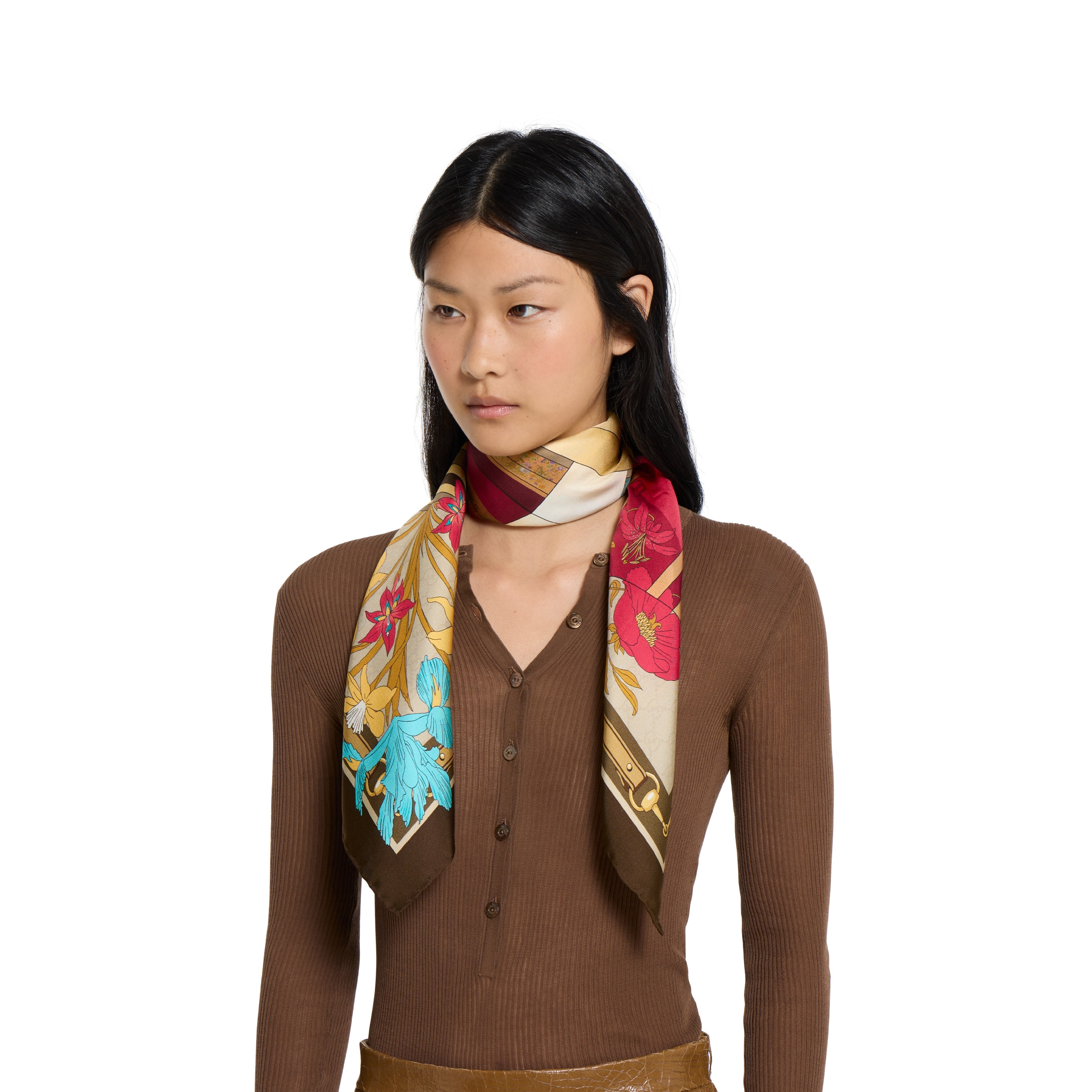Printed silk twill carré - 3