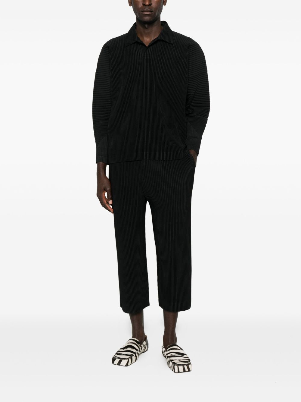 Homme Plisse' Issey Miyake Men Bottoned Long Sleeves Polo - 4