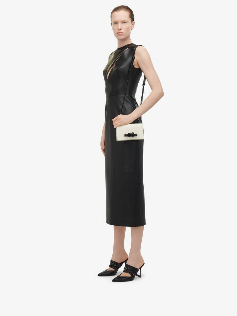 Alexander McQueen Women's Mini Jewelled Satchel in Soft Ivory outlook