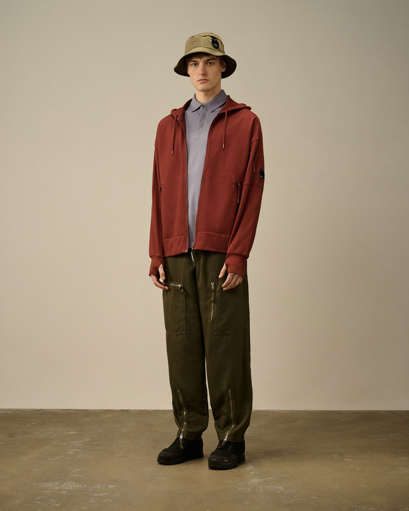 C.P. Company Stretch Piquet Three-Button Logo Polo outlook