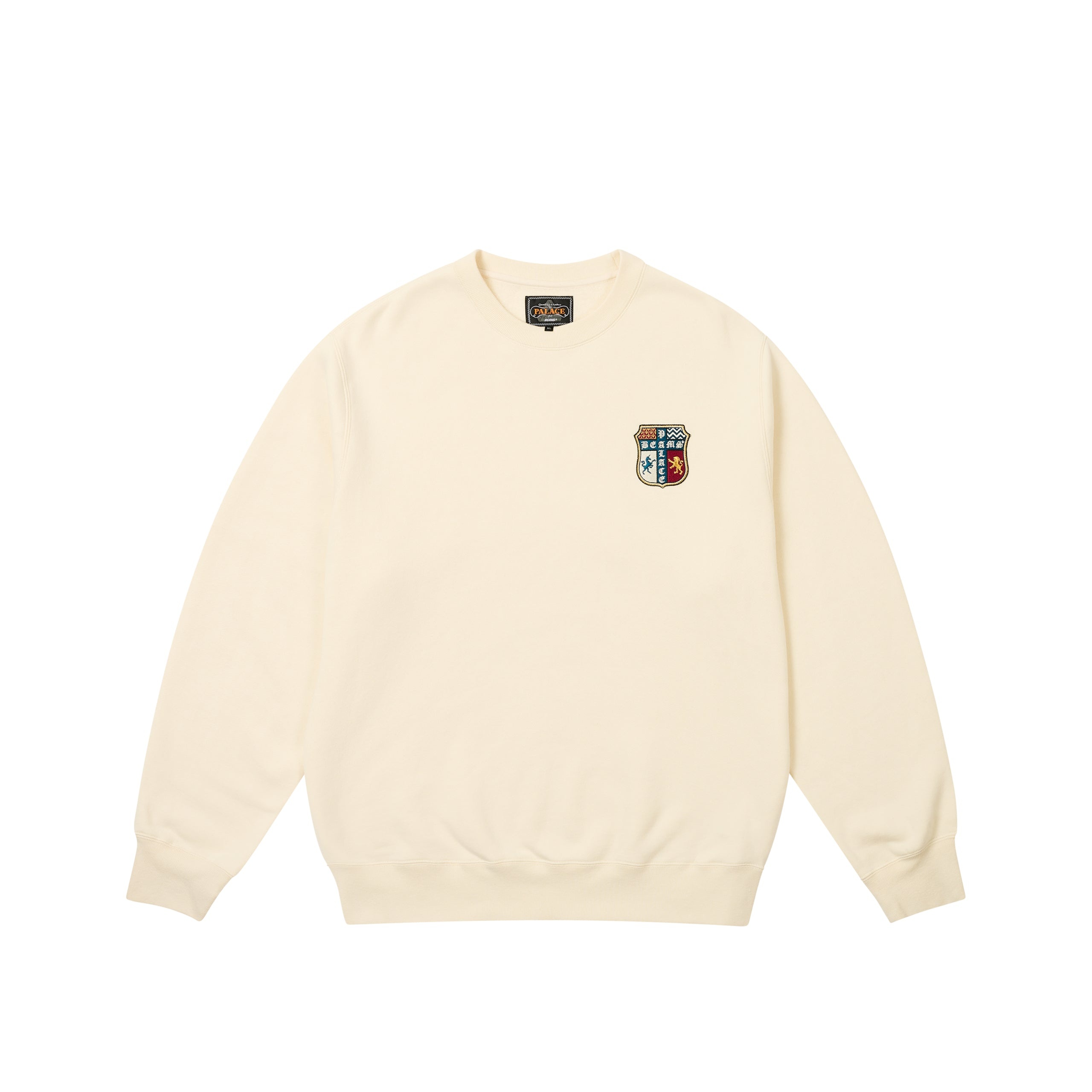 PALACE BEAMS PLUS GRAPHIC CREW WHISPER WHITE - 1