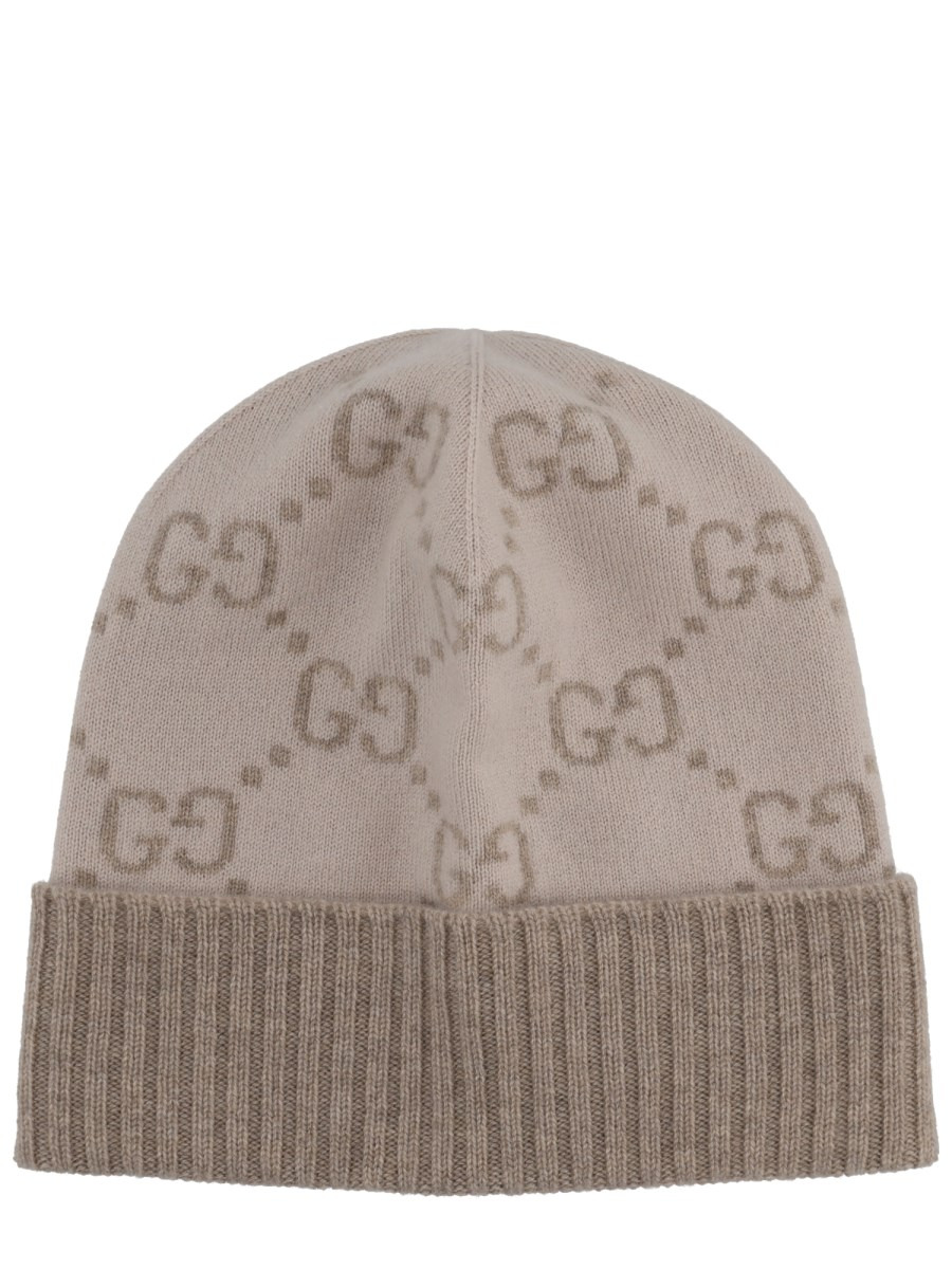 GG CASHMERE JACQUARD HAT - 1