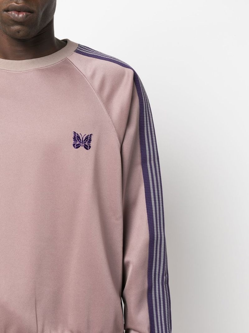 stripe-detail crewneck sweatshirt - 5