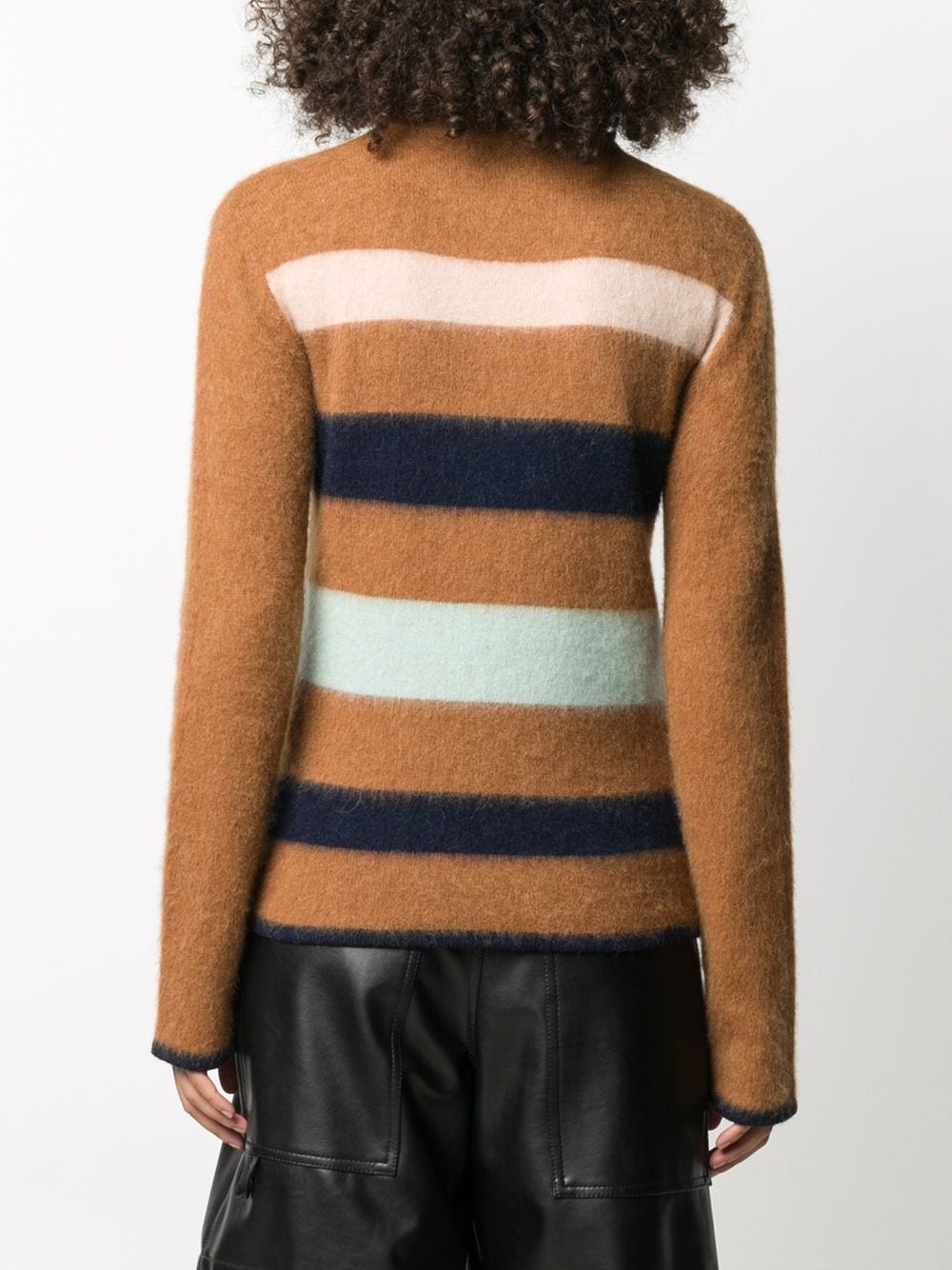 striped turtleneck jumper - 4